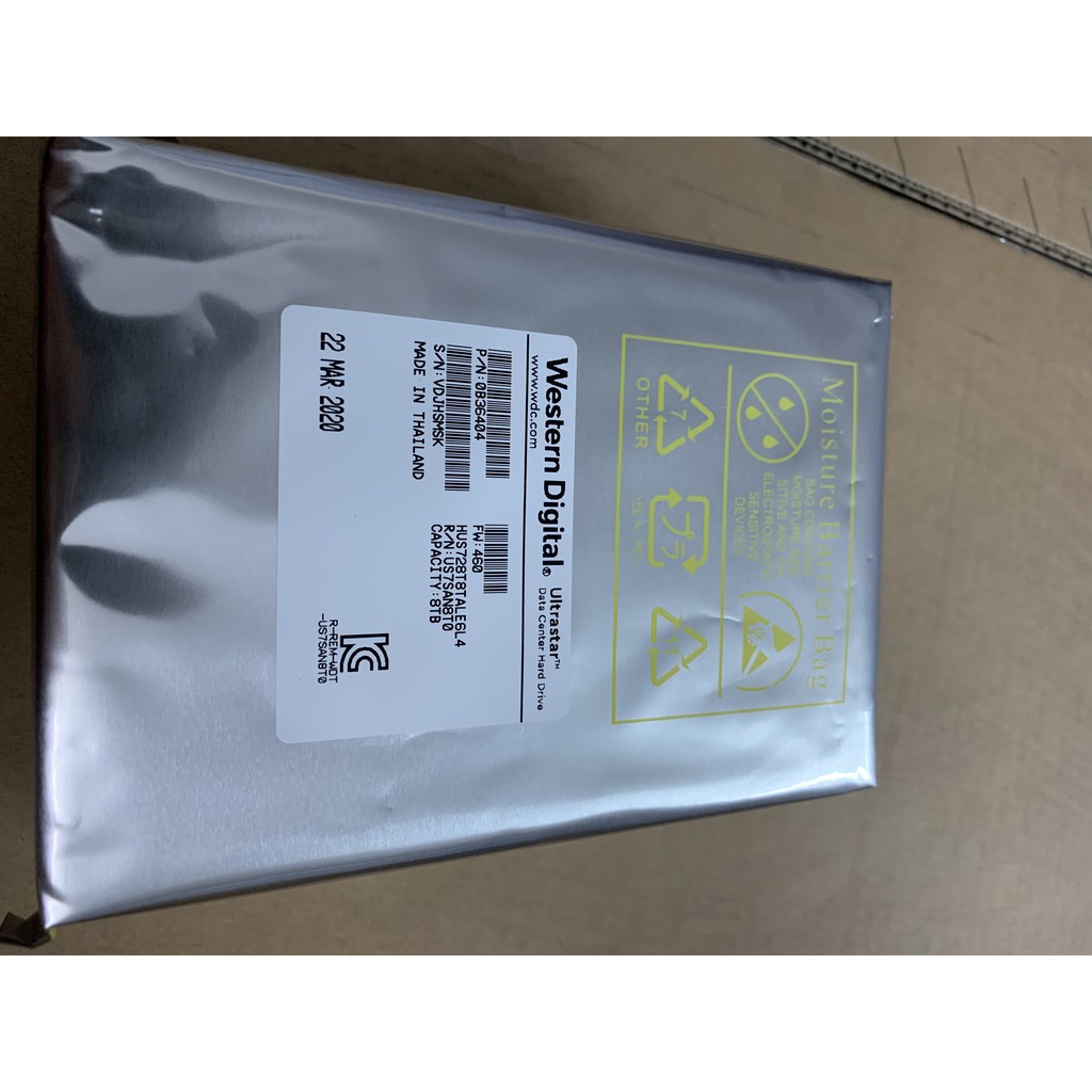 Ổ cứng WD Ultrastar DC HC320 8TB 3.5in 512E SE SATA 6Gb/s 7200RPM 256MB Cache | BigBuy360 - bigbuy360.vn