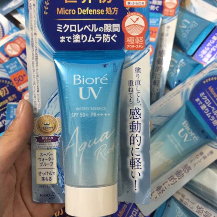 Kem Chống Nắng Biore UV Aqua Rich Watery Essence/Gel SPF50+ PA++++ 50g/90ml