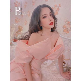Đầm ôm nơ ngực . Hàng thiết kế may cover