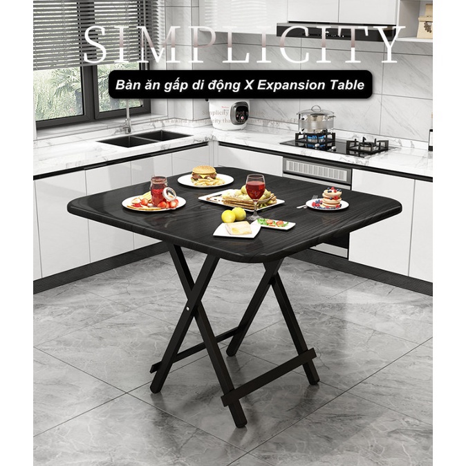 Lightshop9 - Bàn ăn gấp di động xếp gọn chữ X Expansion Table