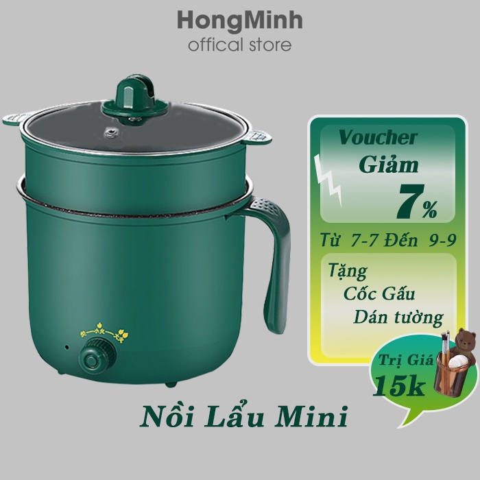 NỒI LẨU MINI ĐIỆN ĐA NĂNG - CA MÌ 2 TẦNG CAO CẤP, KÈM LỒNG, NẤU CƠM, CHÁO HẤP MẪU MỚI 2022