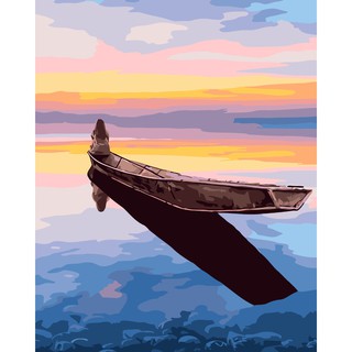 Tranh sơn dầu số hóa tự tô màu theo số có khung (40*50cm) - [646] LẶNG LẼ