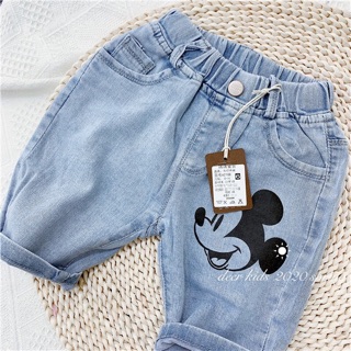 Quần Bò lửng MICKEY - 2 MÀU - MẪU MỚI