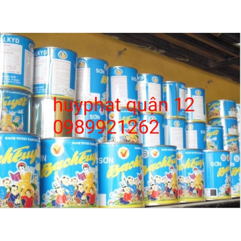 Sơn dầu Bạch Tuyết - Thùng 3kg---Sơn lót xám Minh Long lon 4kg sơn sắt mạ kẽm