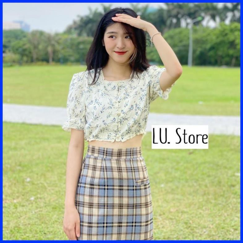 Áo hoa Nhí Vintage Cúc Ngọc , Viền Ren  Hàng Quảng Châu Ulzzang 2021 [ẢNH THẬT]