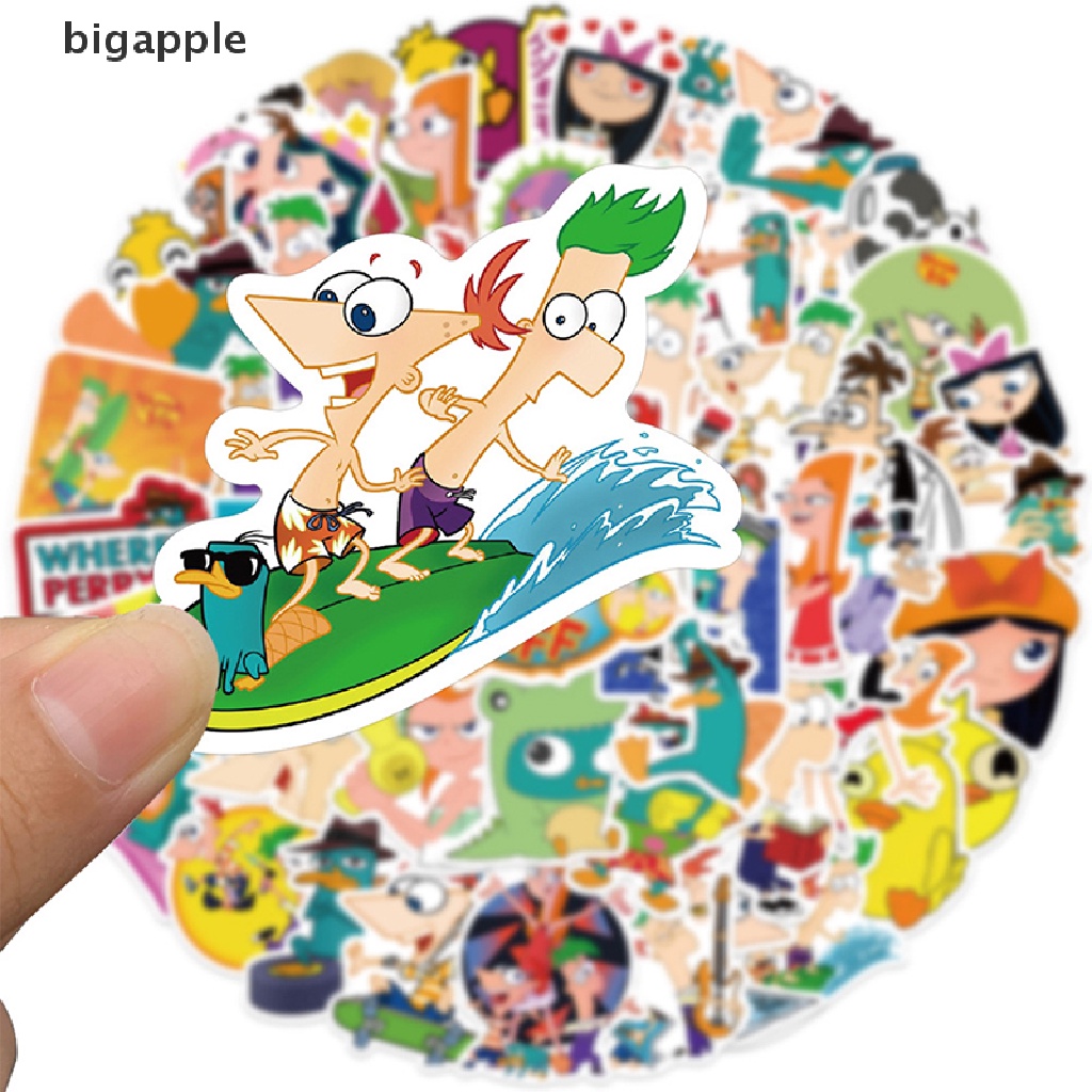 bigapple 50Pcs Cartoon Animation Phineas and Ferb Graffiti Sticker Guitar Suitcase Decal RDG