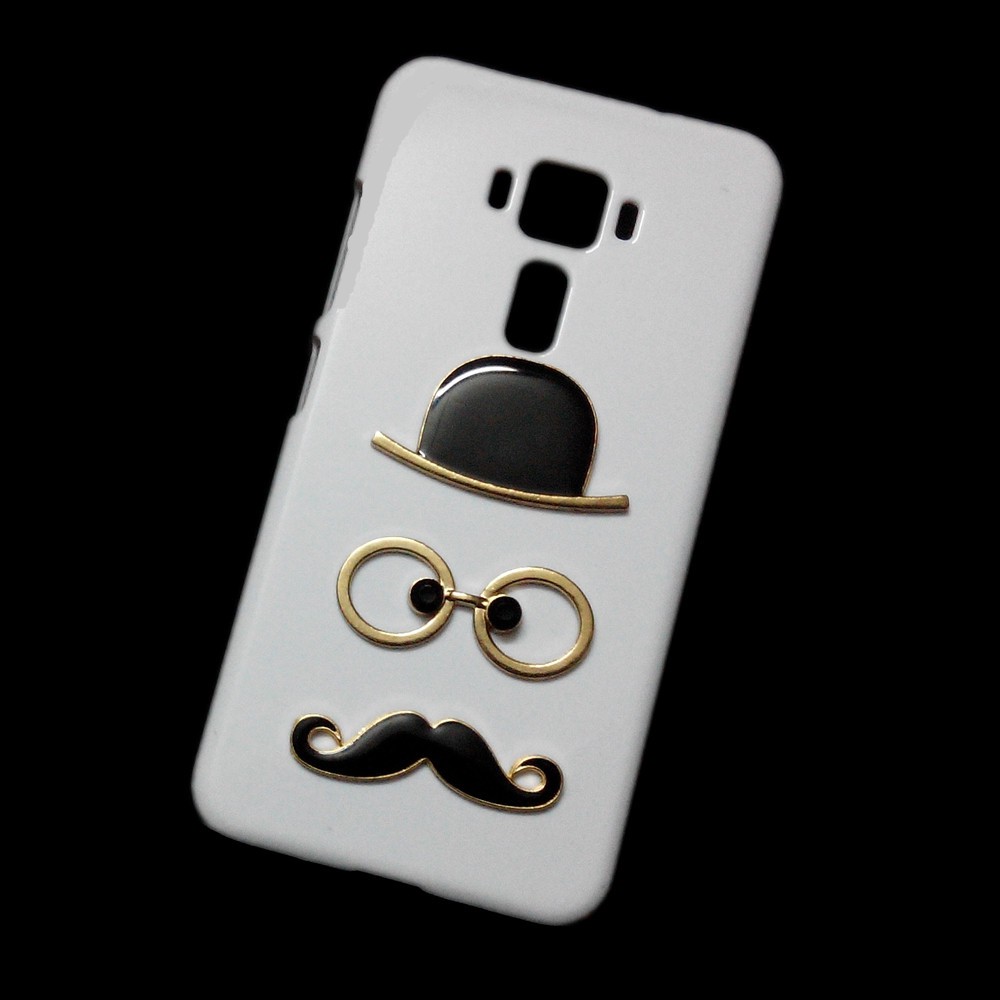 3D Cute Hat Eyes Mustache Designed Hard Back Case Cover for ASUS Zenfone 3 ZE520KL