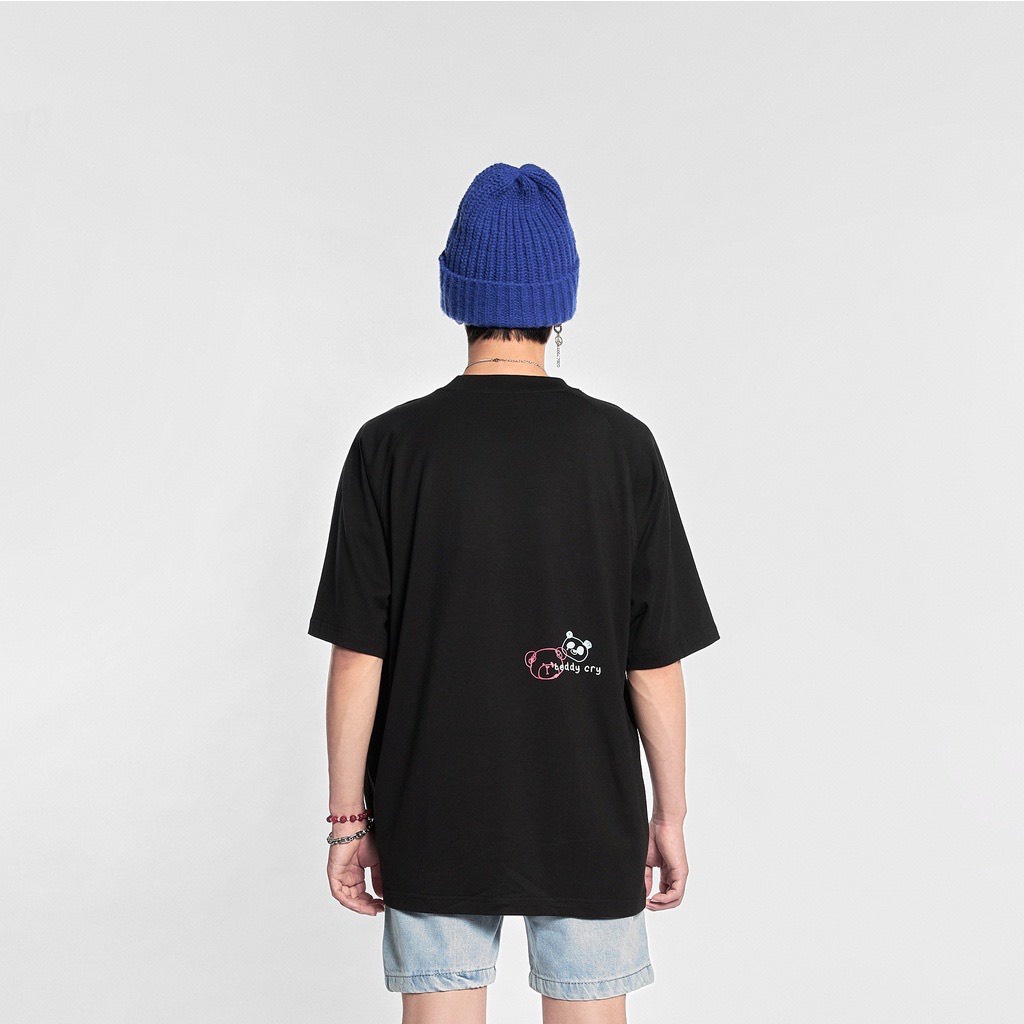 Áo Sadboiz TeddyCry Typo giá rẻ vải cotton dày dặn phom rộng