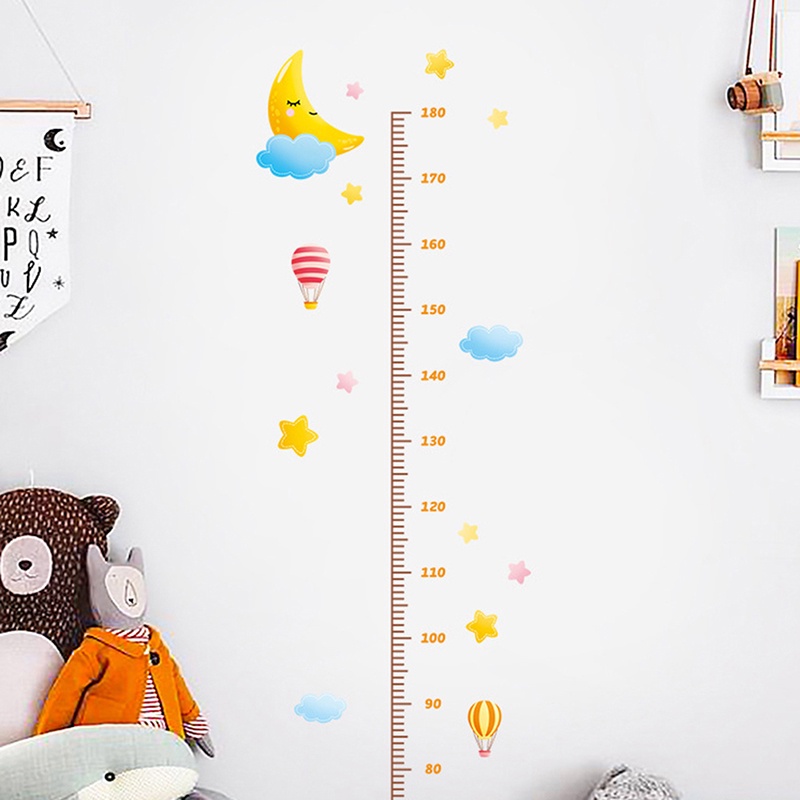 1 Thước Đo Chiều Cao Dán Tường Hình Động Vật Hoạt Hình Phát Nhạc Dành Cho Trẻ Em