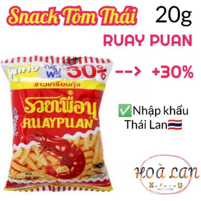 Snack tôm Ruay Puan Thái Lan gói 20g