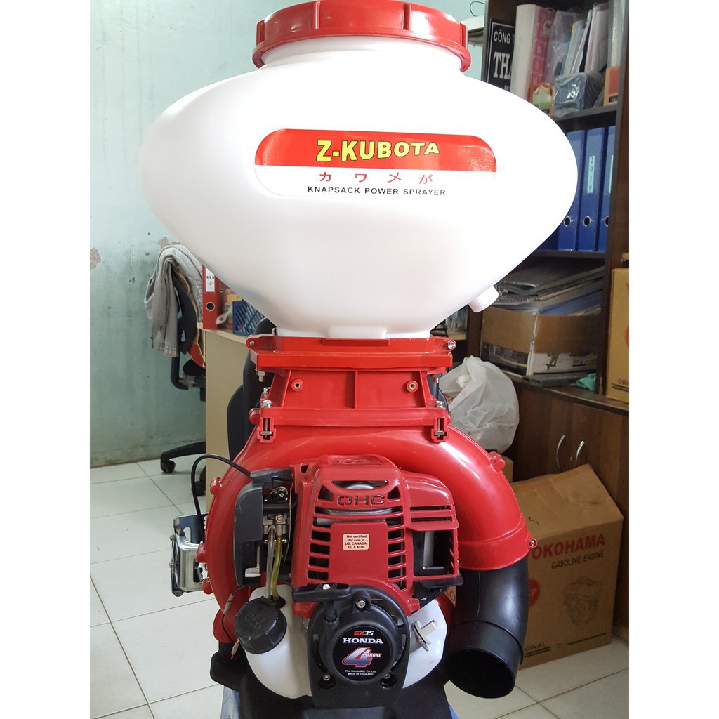 Máy xạ phân 4 thì Honda GX35 dập nổi động cơ, Máy phun thuốc khử trùng z-Kubota