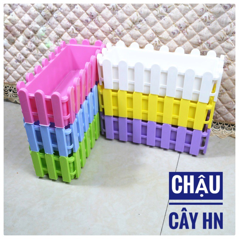 Chậu cây nhựa hàng rào size nhỏ trồng rau sạch, hạt giống, cây cảnh ban công, cây hoa kiểng