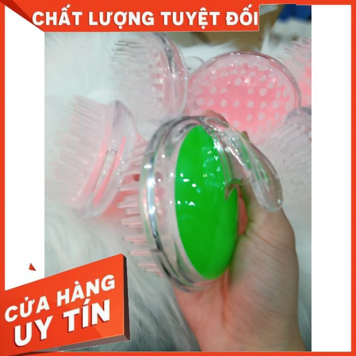 Lược gội đầu silicon FREESHIP dưỡng sinh massage da đầu, mếm, dẽo, bền, không gây đau đầu, nhỏ gọn, vừa tay, dễ mang