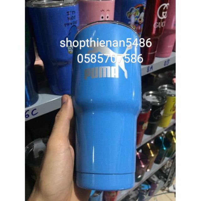 Combo ly giữ nhiệt thái 900ml xanh (có túi + 2 ống hút + cọ vệ sinh)
