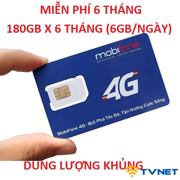 Sim 4G Mobifone MAX90, 12FD50, 12MDT50 DATA khủng 2880GB. Gói cước MAX90 6Gb/ngày