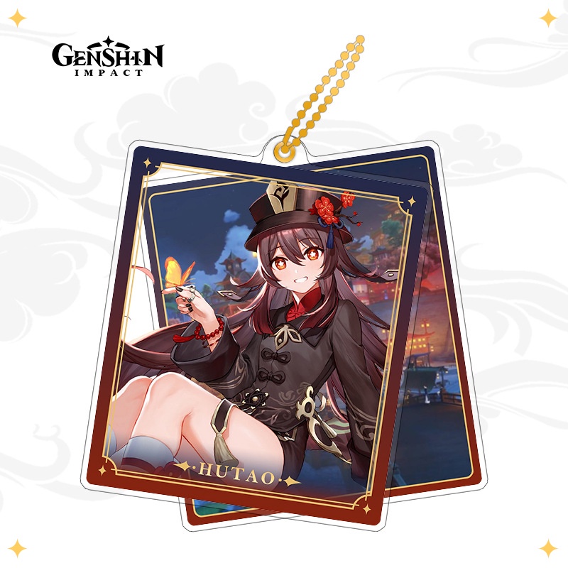 Yyds Genshin Va Chạm Anime Zhongli Hutao Ganyu Móc Khóa Bằng Acrylic Làm Quà Tặng