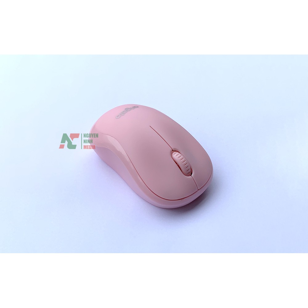 (Không Ồn) Chuột Không Dây Arigato M220 Pink (Màu Hồng) - Bảo Hành Lỗi 1 Đổi 1