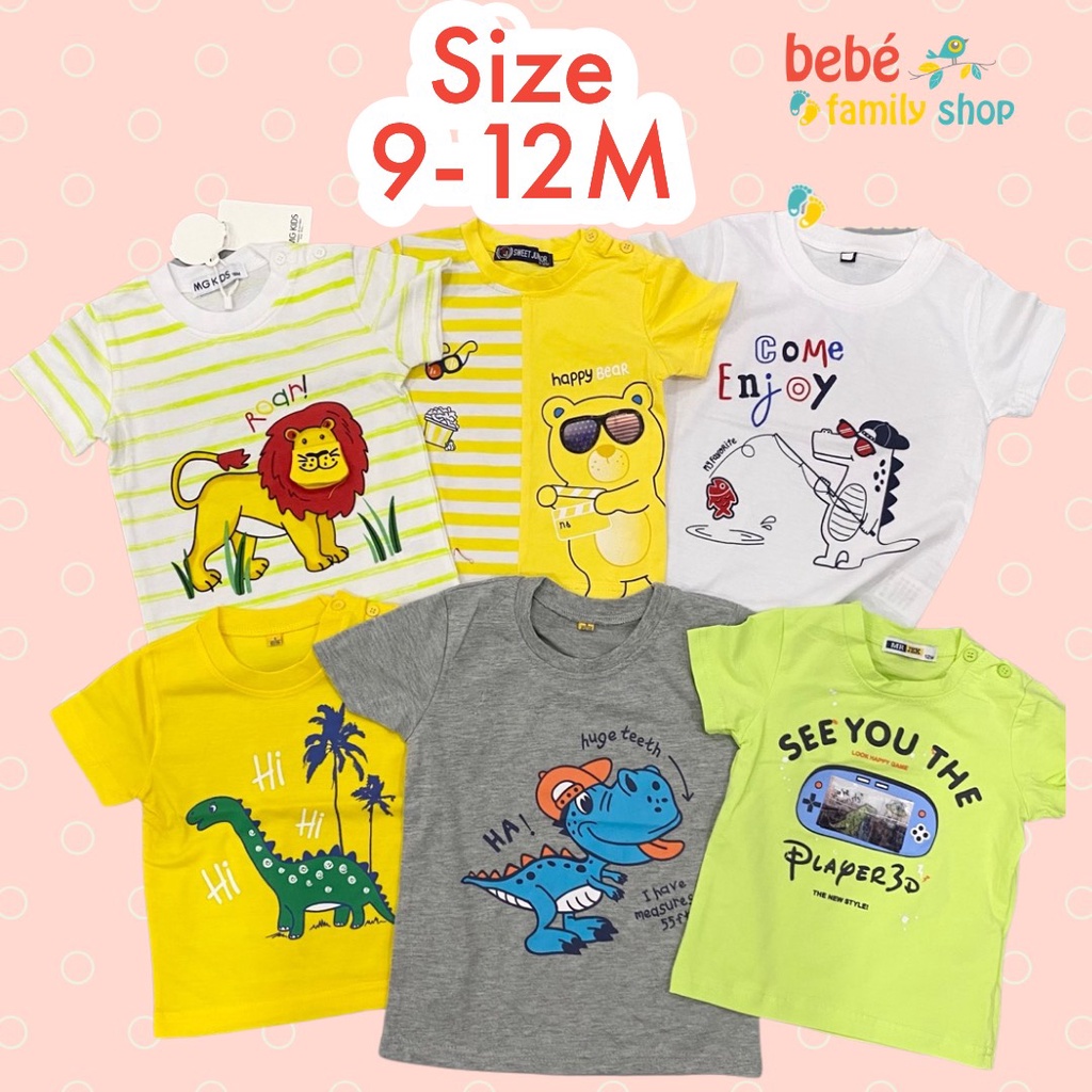 [Size 9-12M] Áo phông bé trai tay ngắn Carters/ áo thun bé trai cộc tay thun cotton/ Áo thun bé trai xuất dư - AT