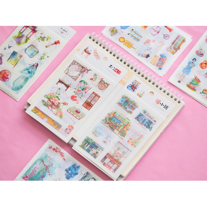 Set 6 tấm sticker trang trí nhiều mẫu P2