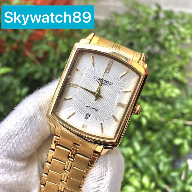 Đông hồ nam LG2002 dây kim loại dây thép chống gỉ,Mặt hình vuông-Hình tròn cổ điển sang trọng cho phái mạnh | BigBuy360 - bigbuy360.vn