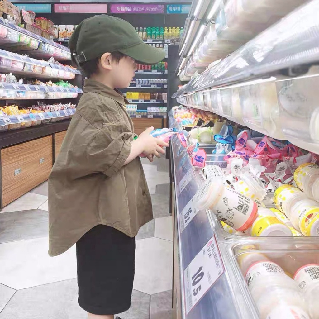 Áo Sơ Mi Tay Ngắn Phong Cách Thời Trang Hàn Nhật Mới 2022 Dành Cho Bé Trai