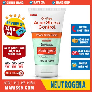 Sữa rửa mặt neutrogena oil free acne stress control power clear scrub _xchoice