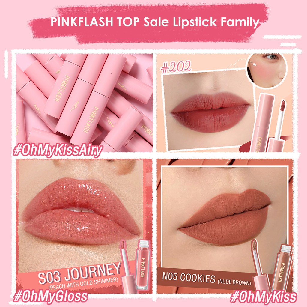Set 12 Món Mỹ Phẩm Trang Điểm Pinkflash Màu Hồng Độc Đáo Dành Cho Nữ