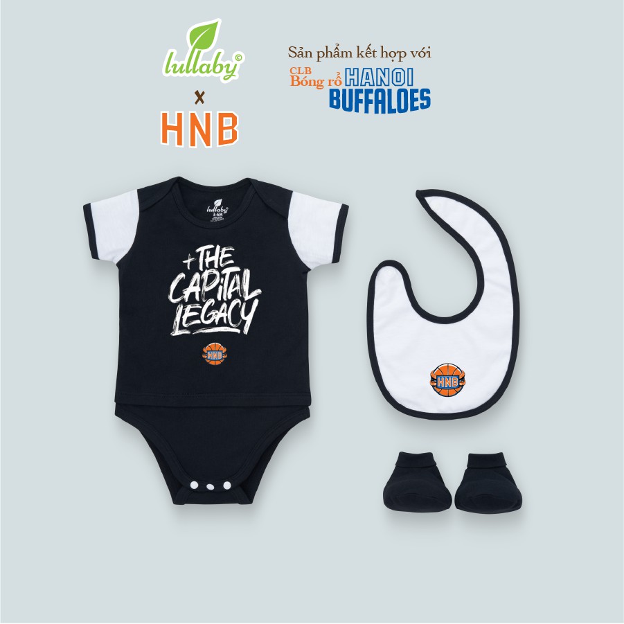 Lullaby x HNB HNB03 Set body vai chồm + Bao chân + Yếm cài