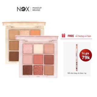 Bảng Phấn Mắt Nox 9 Màu Lì / Lấp Lánh Trang Điểm Lâu Trôi 7g