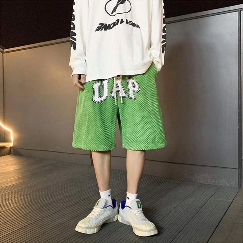 【3 Hàng Có Sẵn】Quần Short Nam In Chữ Waffle Phong Cách Hàn Quốc Thời Trang Bigsize Quần Short Quần Short Thể Thao Nam Quần Short Nam ống rộng