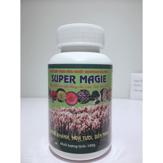 Phân bón giúp cây  Xanh nhanh- Hoa tươi- Bền màu _ SUPER MAGIE 100GR