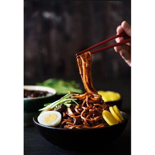 Combo nấu mì trộn tương đen (500g mì Hàn Quốc +250g sốt tương đen)