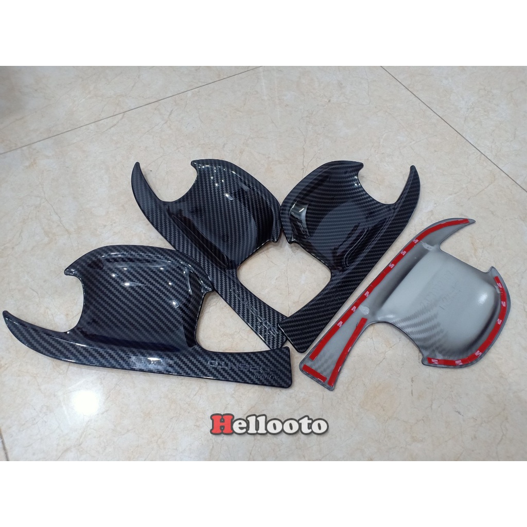 Bộ 4 Ốp Hõm Cửa Xe Kia Sorento 2021 2022 Mẫu Carbon Cao Cấp + tặng kèm keo tăng dính -Hellooto