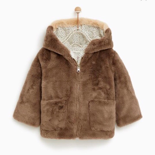 Áo khoác lông FAUX FUR CAT Z@RA