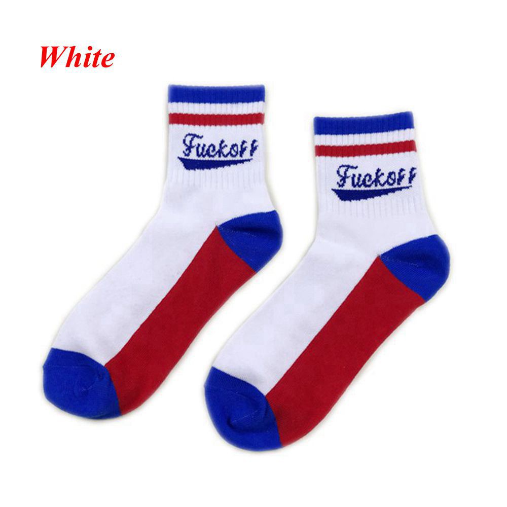 Vớ cotton cổ cao kẻ sọc ngang phong cách Harajuku cá tính