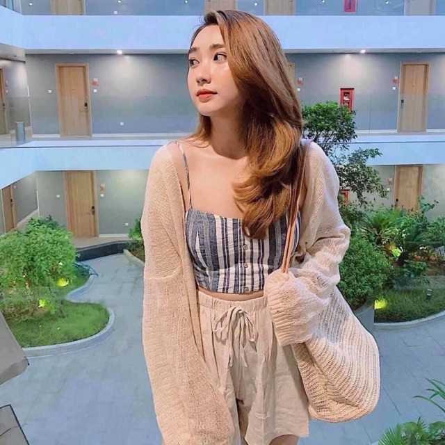 [Mã SKAMCLU7 giảm 10% tối đa 50K đơn 0Đ] Áo khoác len cardigan chất voan hàn quốc ngang eo CDG3 | BigBuy360 - bigbuy360.vn
