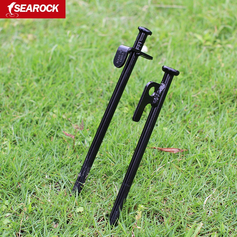 Đinh, cọc cắm trại chuyên dụng không gỉ cacbon cố định lều trại 20cm, 30cm, 40cm