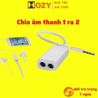 Bộ chia âm thanh tai nghe đa năng ra  1 ra 2 đầu từ jack 3.5mm cho các dòng điện thoại, máy tính bảng