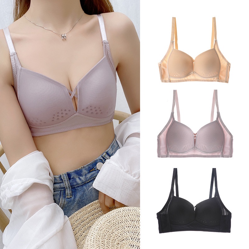 Áo Ngực Nữ Thông Hơi Kháng Khuẩn - Áo Lót Nữ Không Gọng Mút Mỏng Nâng Ngực Siêu Sexy AMYBRA A195