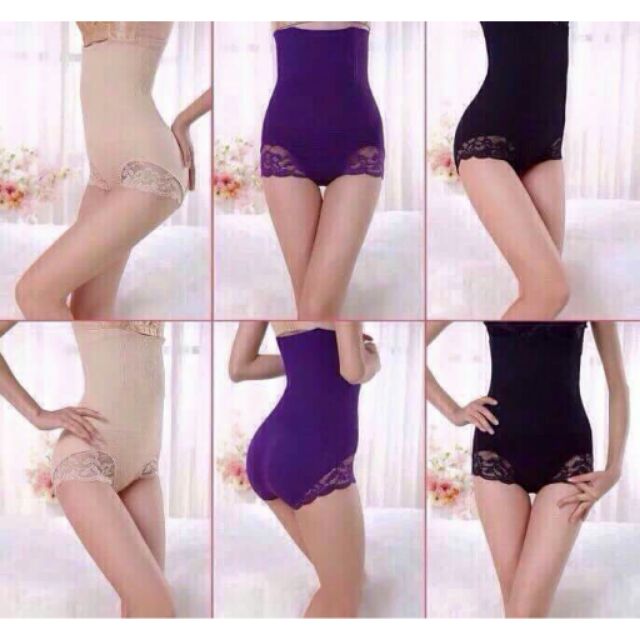 Quần gen bụng chống cuộn viền ren