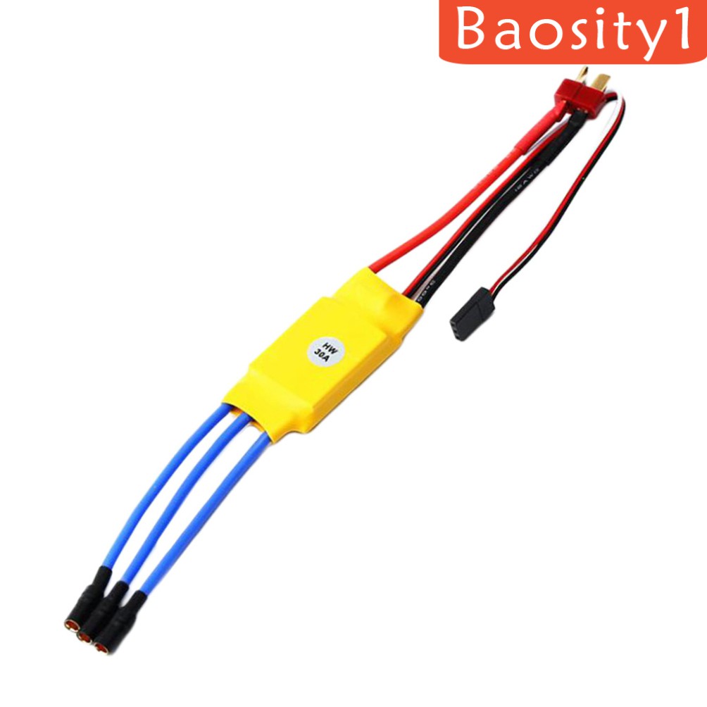 Bộ Điều Tốc Trái Chuối 30A ESC Với Giắc Cắm Chữ T Và Đầu Nối 3.5mm Cho Máy Bay Điều Khiển Từ Xa
