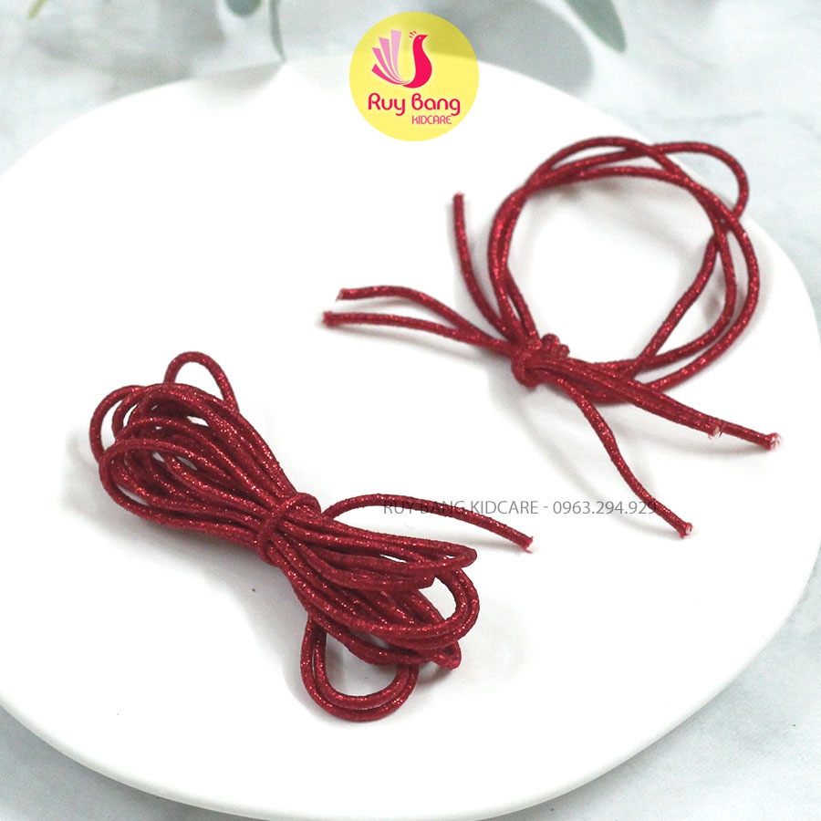 Chun buộc tóc nhũ met - cuộn 5m