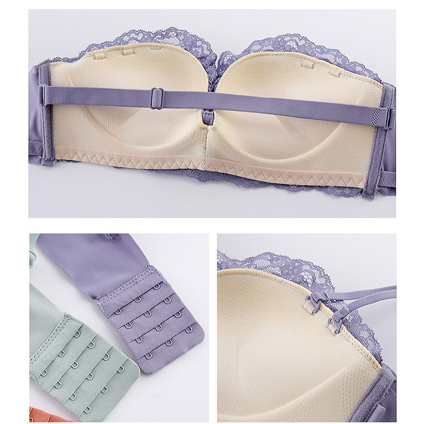 Áo ngực không gọng thép / bộ áo ngực và quần lót màu trơn quyến rũ | BigBuy360 - bigbuy360.vn