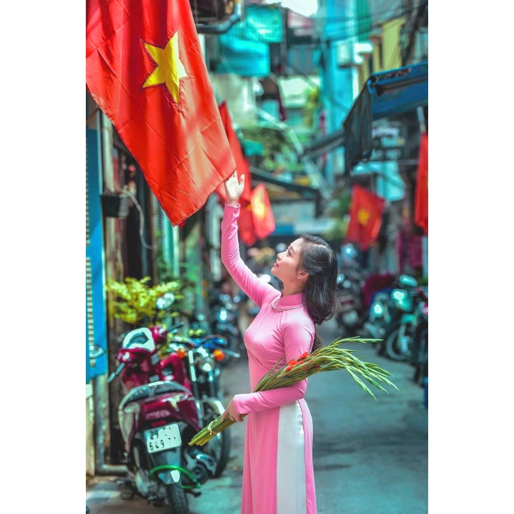ÁO DÀI TRUYỀN THỐNG NỮ TRƠN MAY SẴN CỔ 2 PHÂN MÀU HỒNG - ÁO DÀI LỤA TRƠN KÈM QUẦN CÓ BIGSIZE[CÓ ẢNH THẬT]