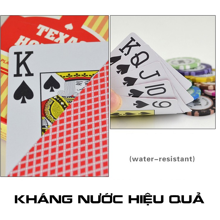 Bài tây, bài nhựa Poker Texas Hold'em siêu bền