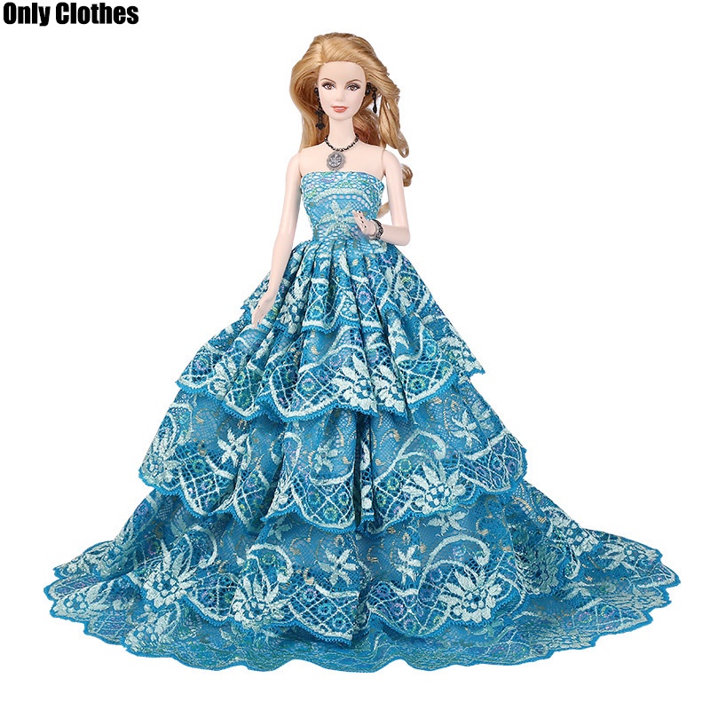 Đầm cưới đồ chơi búp bê 30cm