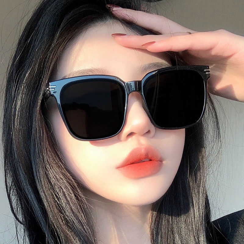 Kính Mát Gọng Vuông Cỡ Lớn Phong Cách Retro Thời Trang Cho Nam Nữ