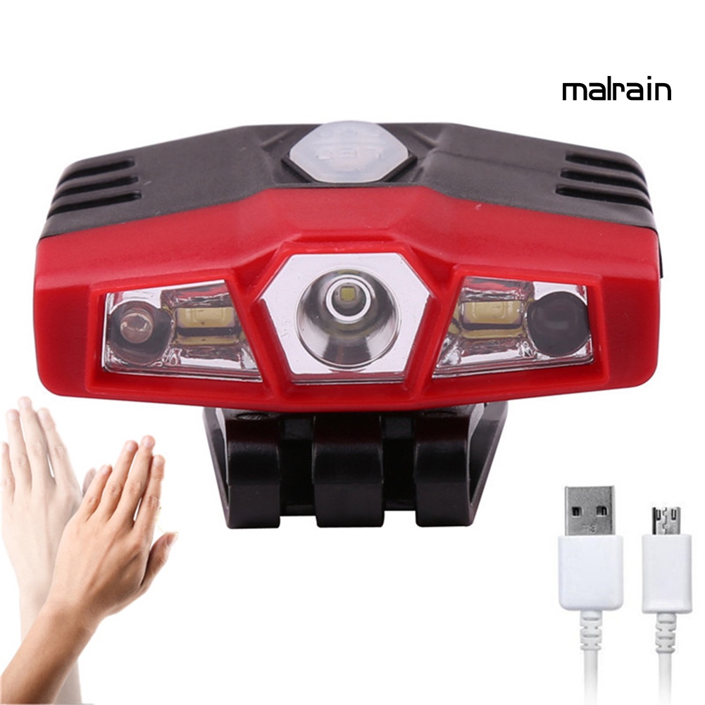 Đèn Led COB Cảm Biến Sạc USB Gắn Mũ Lưỡi Trai Tiện Dụng