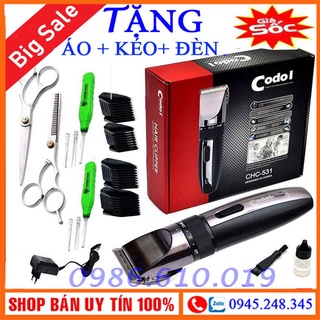 Tông đơ cắt tóc codol 531 cắt tóc chuyên nghiệp tặng kéo cắt tỉa, đèn, áo choàng