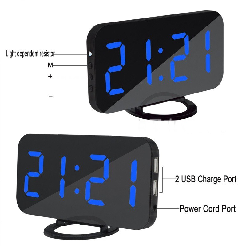 Đồng Hồ Báo Thức Điện Tử Có Đèn Led